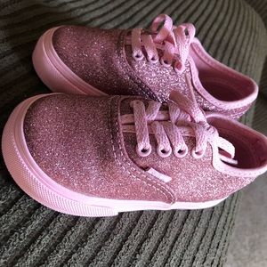 Baby Girls Pink Sparkle Vans